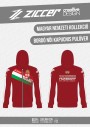 Magyar Trikolór Női kapucnis pulóver bordó